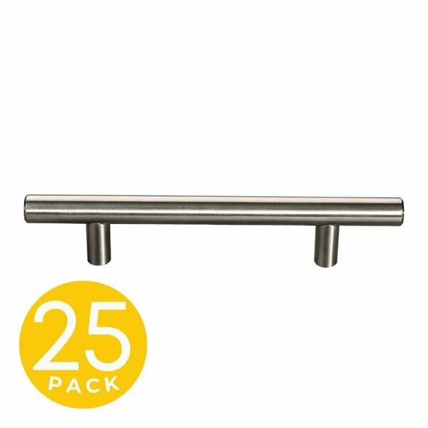 Sapphire Hollow Series 3-3/4 in. (58 mm) Center-to-Center Modern Stainless Steel Cabinet Handle/Pull (25-Pack) SP-HW3-3/4-SS-M-25